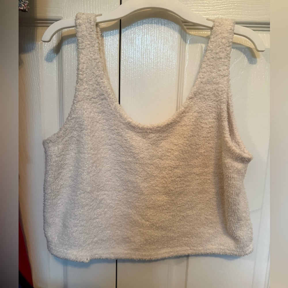 If It Were Me Cream Sleeveless Crop Tank Top